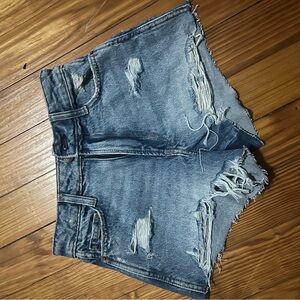 Distressed Denim Shorts